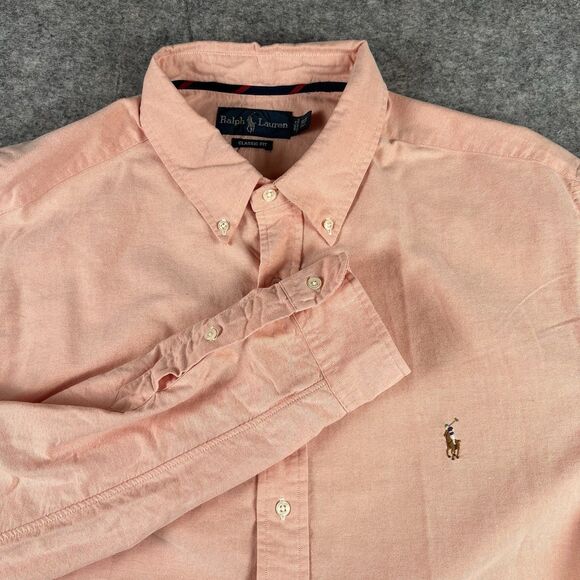 Polo Ralph Lauren Oxford Button Down size XXL Tall Color Peach NWT - Picture 1 of 7